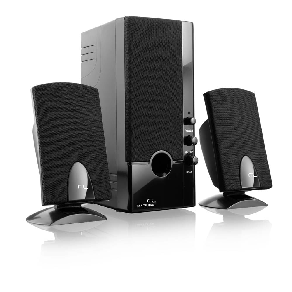 Caixa de Som Multilaser 2.1 10W Rms Preto Subwoofer USB 