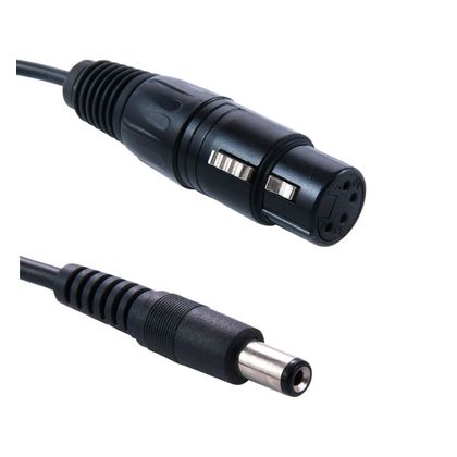 Cabo Rolux RL-C1 XLR 4 Pinos para Conector DC Coaxial - Net Suprimentos